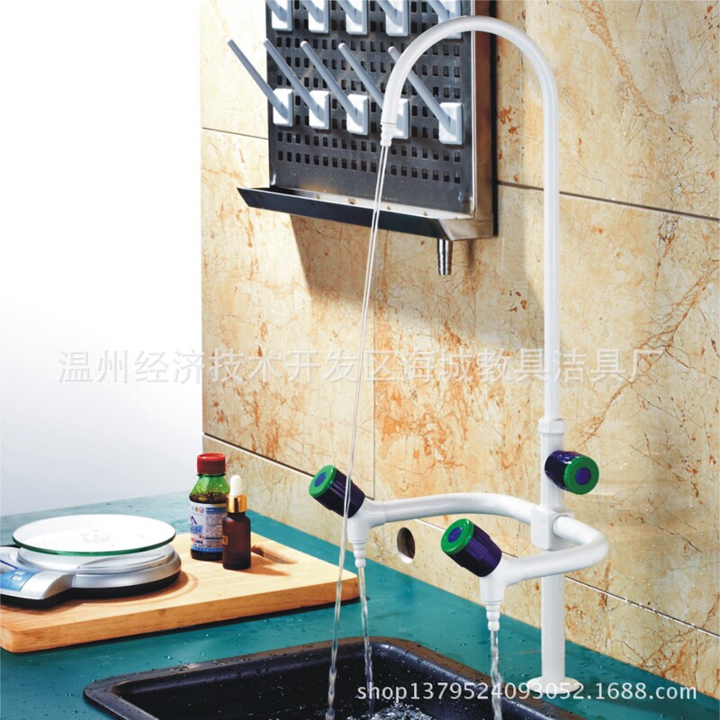 All-copper Spray Plastic Teach Laboratory Faucet Triple Faucet Laboratory Faucet Water Nozzle Triple
