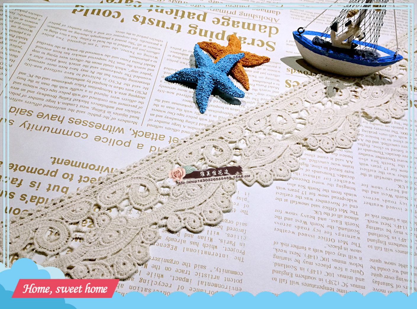 厂家直销 维美佳女装电脑绣花棉线条码水溶花边蕾丝花边服装辅料