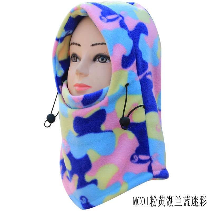 Универсальная camouflage шляпа, теплая бархатная шарф-плед, зимняя медицинская маска, усиленная толщина