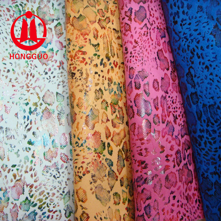 直销 pu革环保多彩豹纹印花 鞋材服饰箱包包装革 可来样订购