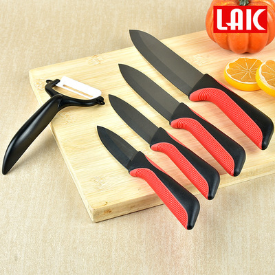 Rubber plastic silicone handle Ceramic knife Six piece set Kitchen knives Gift Tool direct deal