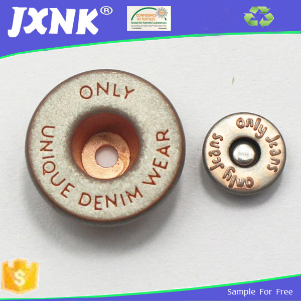 Single needle I-buckle round metal material jeans pants buckle foot clothing buttons small wholesale