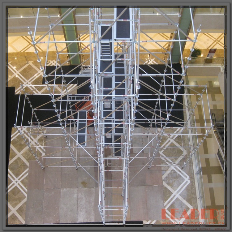 38m作业铝合金塔架 盘扣式移动快装型 部件轻便 广州脚手架厂家