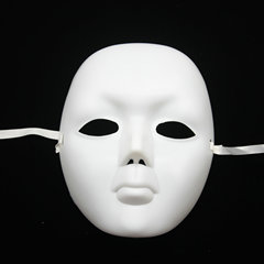Manufacturer supply plastic mask Halloween mask Ghost Festival mask beautiful woman electroplating mask white 