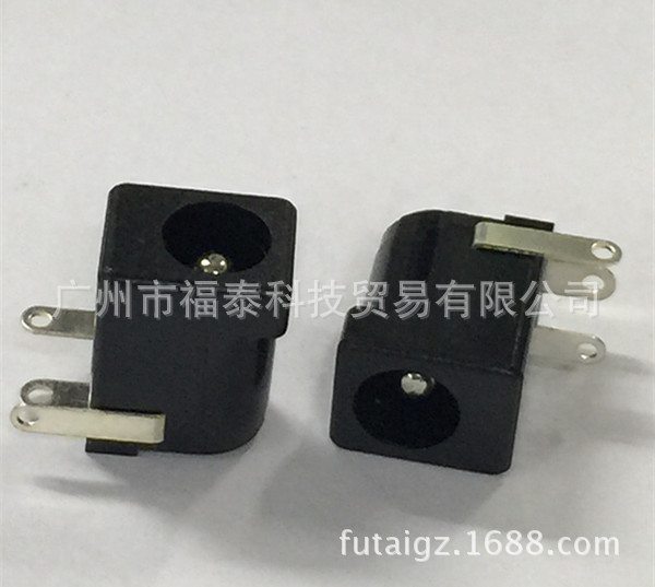 供应DC电源直插式插座 2.0 2.5铜芯DC座 DC-022带螺纹