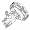 Silver accessory, zirconium for beloved, wedding ring, suitable for import, European style, Korean style