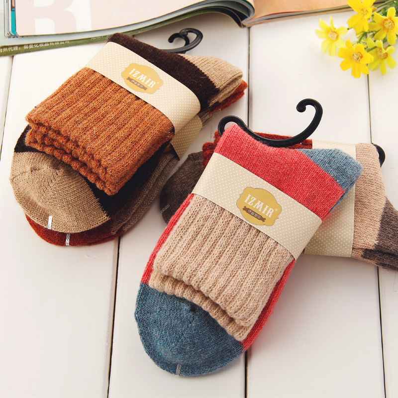 女士袜子冬加厚秋冬款女保暖日系中筒女袜冬季tutuanna羊毛袜批发