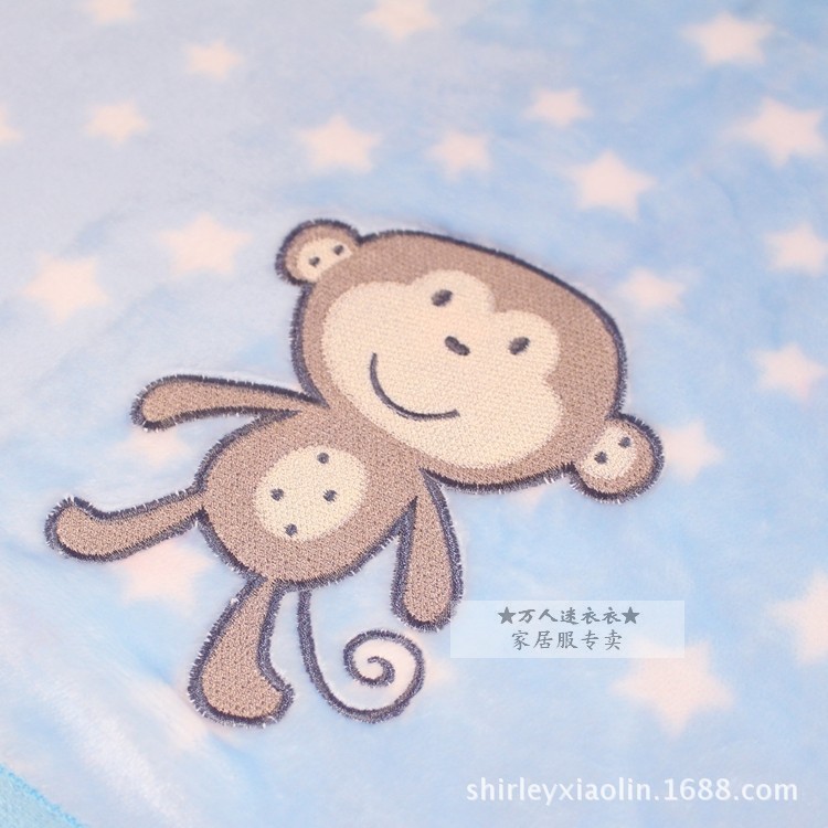 法兰绒 毯 蓝星 猴子 (8)