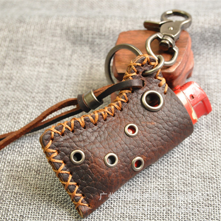 Retro cowhide lighter leather case Pure...