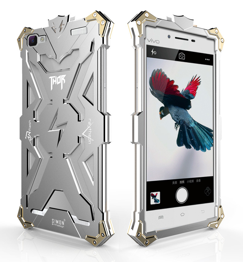 SIMON THOR Aviation Aluminum Alloy Shockproof Armor Metal Case Cover for vivo Y37