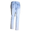 European and American new washed white cotton large hole jeans