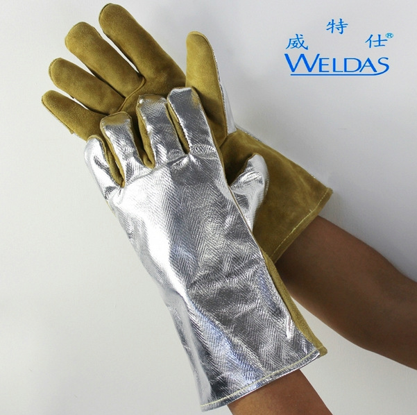 威特仕电焊手套10-2385反光铝箔隔热耐高温焊接焊割劳保手套