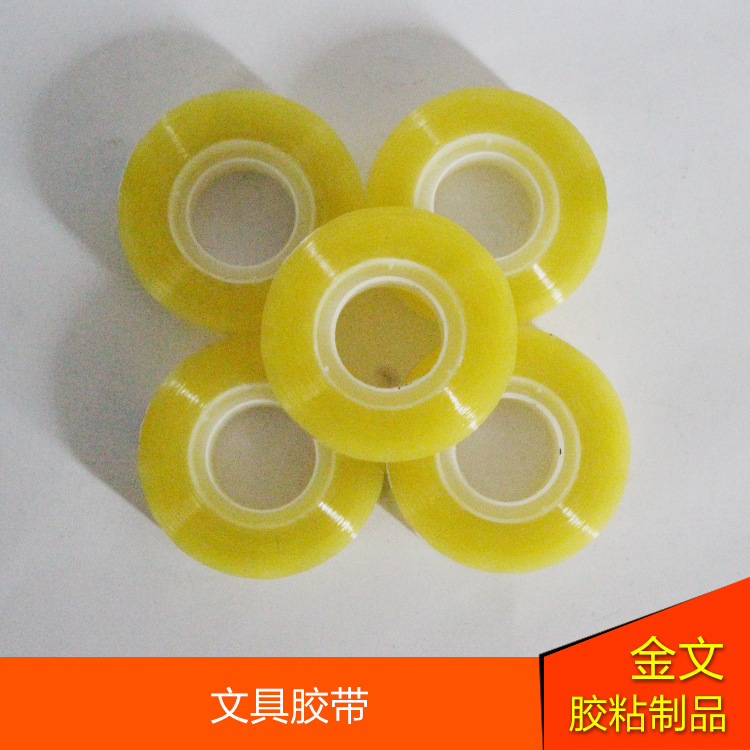 厂家大量销售17mm宽特粘型透明文具胶带 打包捆扎封口小胶带|ru