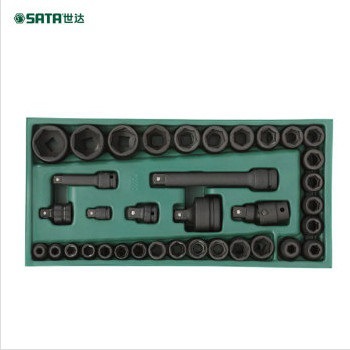 现货世达工具 正品 工具托组套-36件3/8"x1/2"系列风动套筒 09914