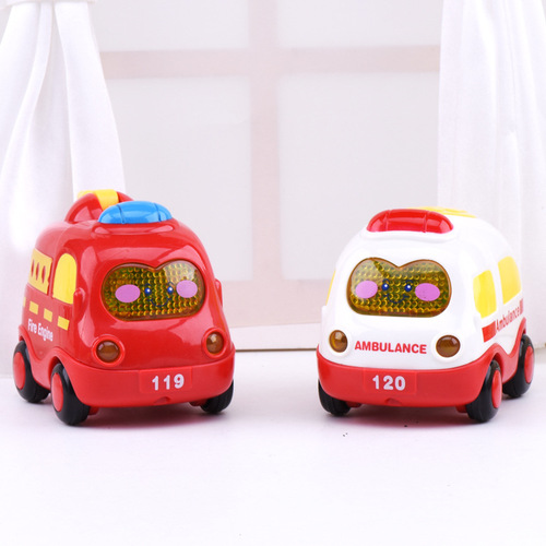 Children's toy car inertia car baby educational learning crawling music sound and light toy 0-3 years old can be better than the same model