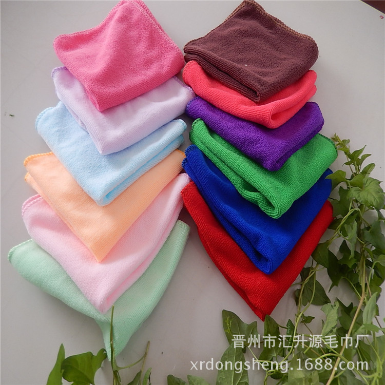 厂家批发细纤维毛巾多功能抹布细纤维小方巾洗碗巾百洁布赠品|ru