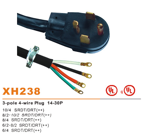 厂家供应 认证电源线XH238标准干燥插头电源线 货源充足