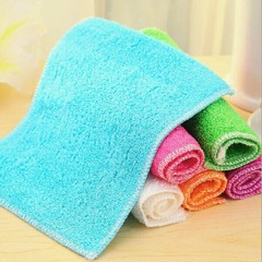 Fine Fiber Oil Stain Removing Dish Towel Absorbent Thick Double Layer No Shedding Scouring Pad Cleaning Cloth