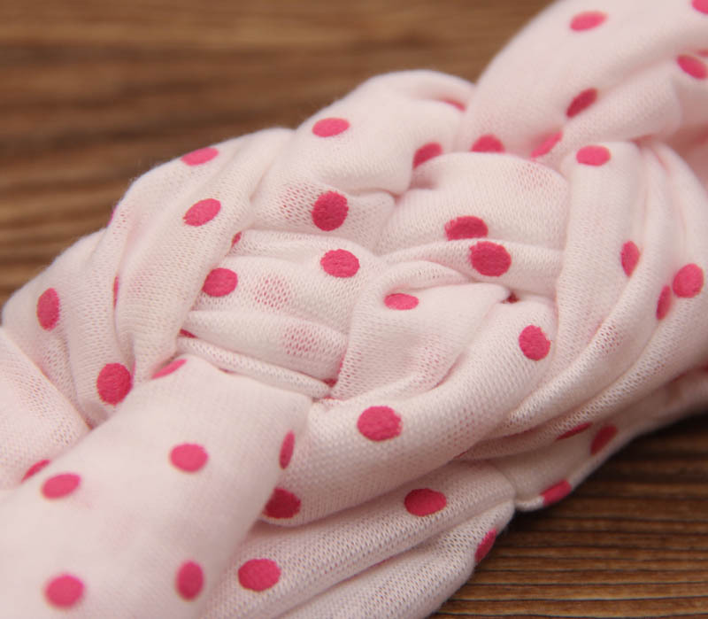 New European And American Polka Dot Cross Hairband Children Baby Weave Twist Peaceful Knot Hair Hoop Infant Hair Accessories Wholesale display picture 9