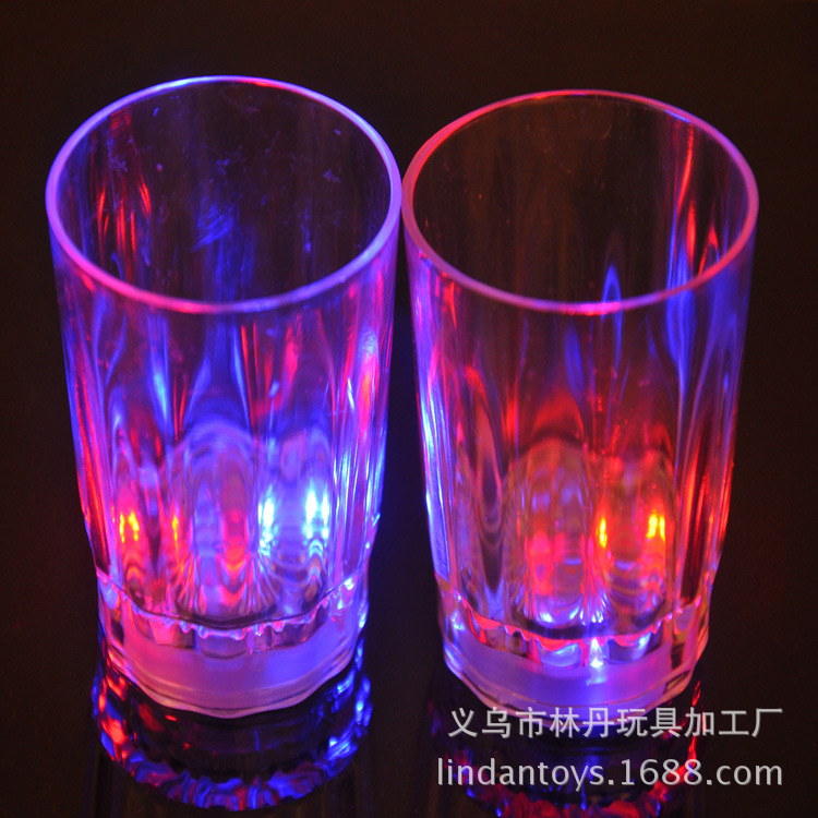 Colorful luminescence Small glass luminescence Beer mug Flash Water cup Stall Best Sellers Colorful Flashing Cup wholesale