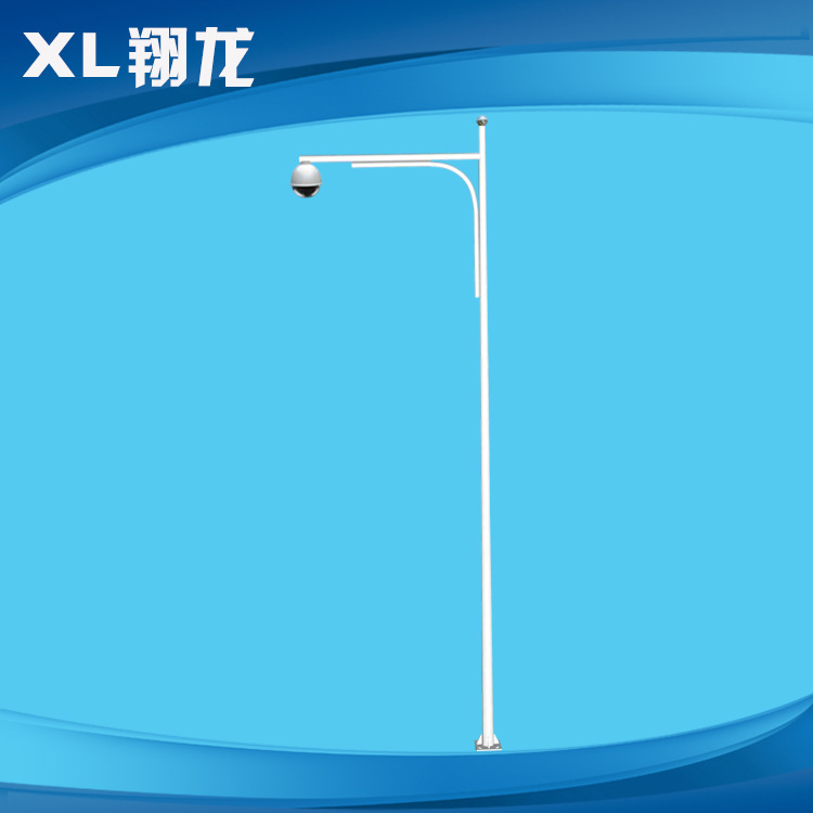 厂家定 做 圆管等径道路摄像机监控杆 八角型监控杆标志牌