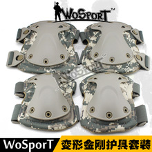 WOSPORT厂家直销金刚护具户外骑行登山野战战术装备护膝护肘套装