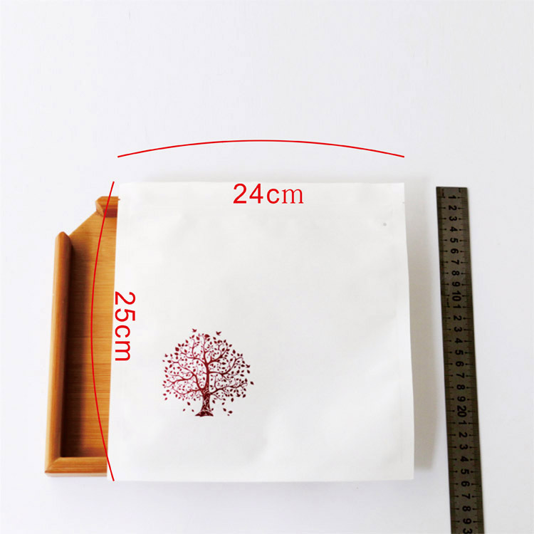 棉纸自封袋 小树烫金棉纸自封袋 七子饼单饼袋 可定制联系客服