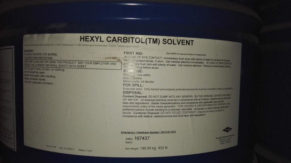 供应陶氏 DOW 二乙二醇己醚 Hexyl Carbitol solvent