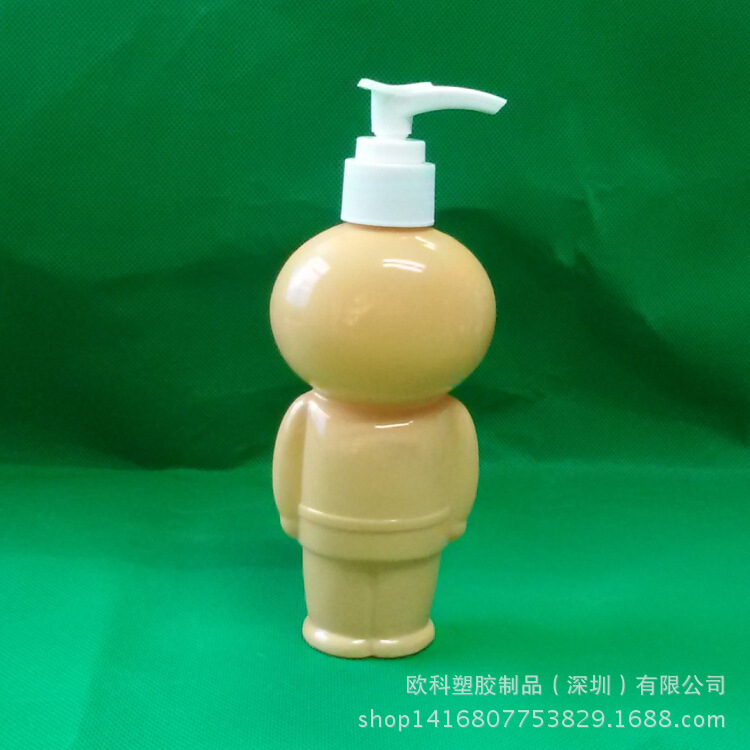 厂家供应300ML创意海豚瓶 PVC乳液卡通塑料瓶 可加工订做定制