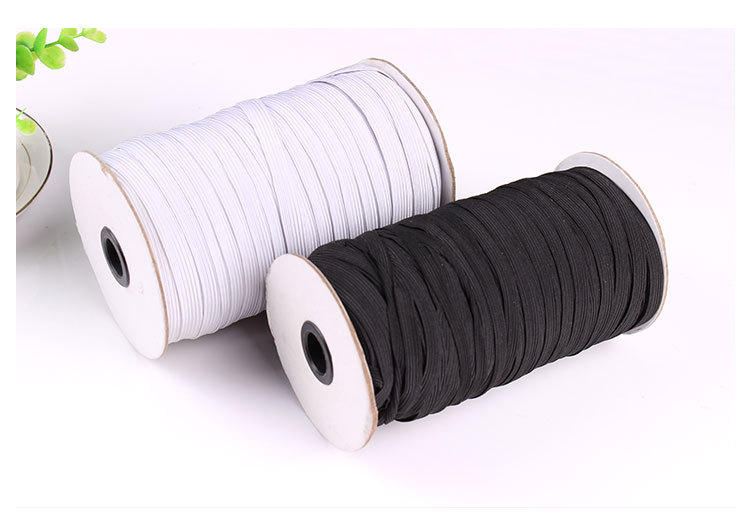 厂家批发钩编针织松紧带黑白色走马松紧带服装辅料松紧带厂家定做