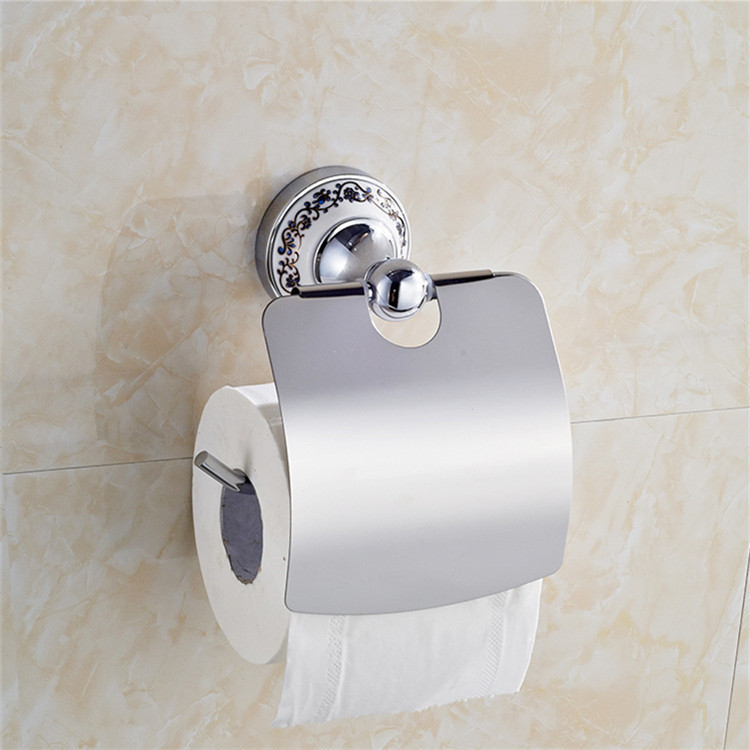 不锈钢厕纸架 卫生间卫生纸架 浴室挂件置物架 青花瓷纸巾架
