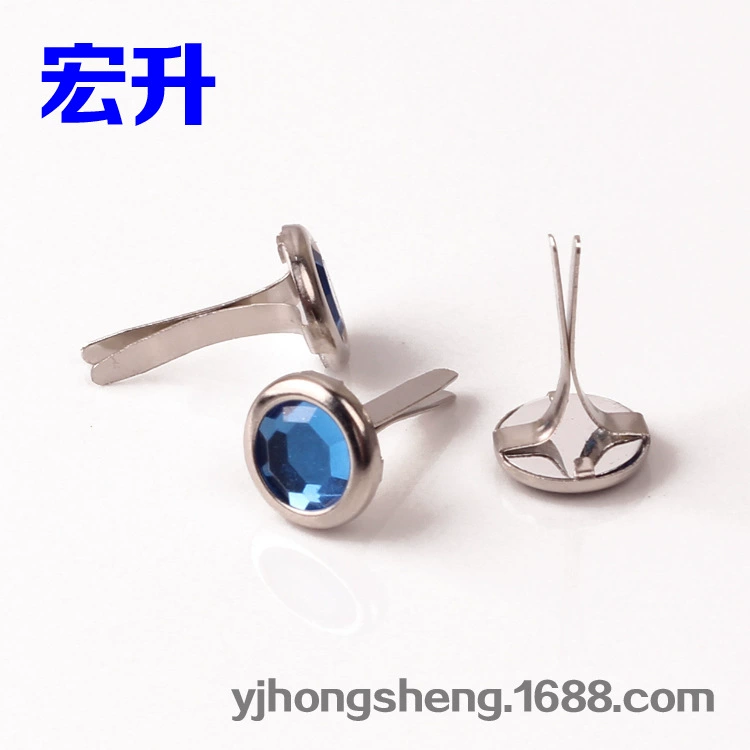 8x12 мм Детский Цветной Алмазный двухфутовый гвоздь DIY, акриловый двухфутовый гвоздь, круглый цвет, бриллиант с алмазным угловым гвоздем