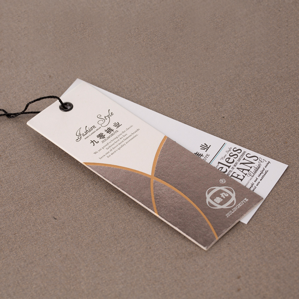 厂家定制烫金 裤子服装挂牌标签 吊牌印刷 纸卡吊卡定做