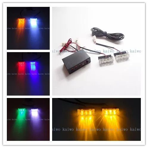 03013 3LED X2 автомобиль средняя сеть вспышка встроенная светодиодная сигнализация световая огни мотоцикл вспышка свет DC 12V