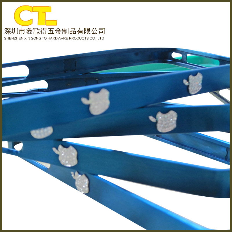 不锈钢电镀厂提供 精美饰品手机壳电镀蓝色 个性工艺饰品电镀加工