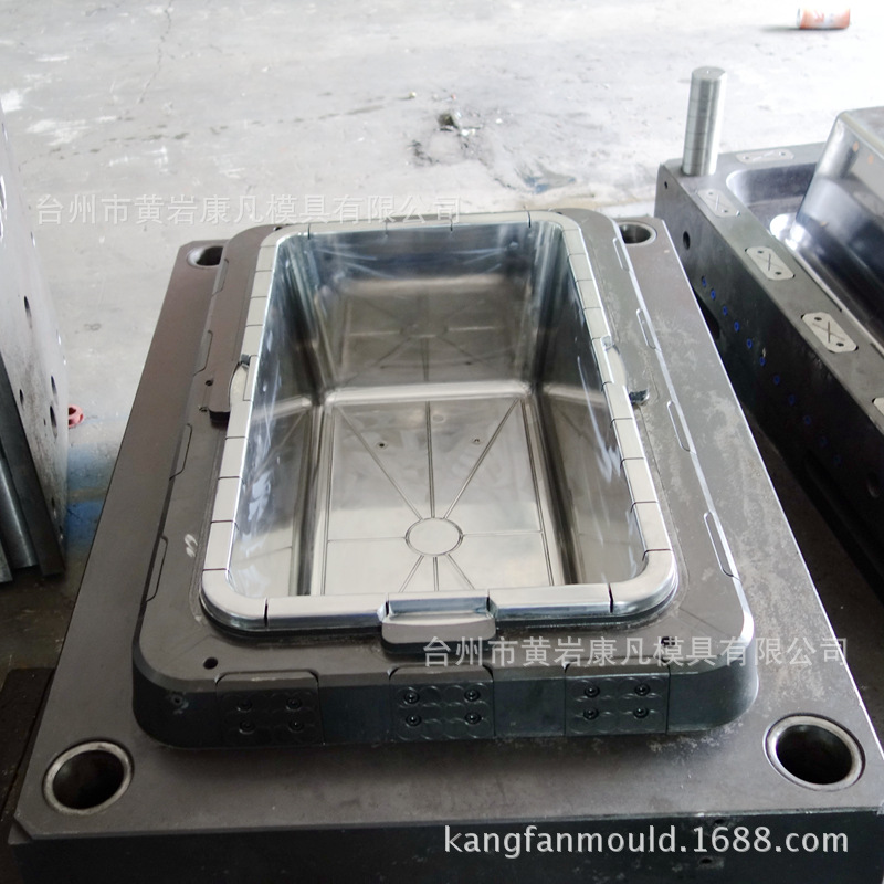 注塑存储箱塑料模具，国外装胶水桶模具 油漆桶 塑料盆子模具