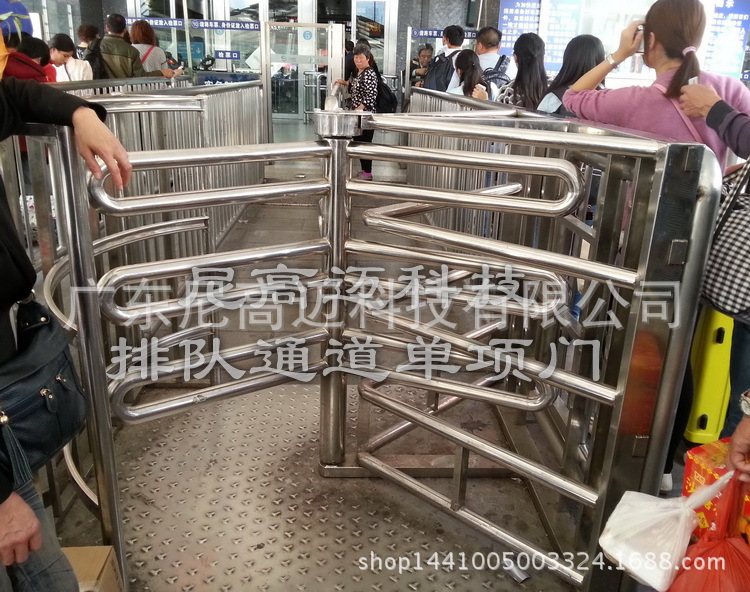 供应车站出口顺行门|通卡设定单向旋转门闸（带底座）