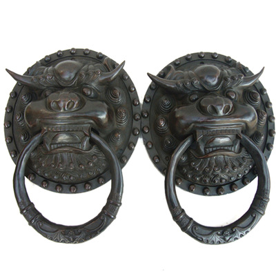 批发 铜制中式纯铜兽头大门环|ru