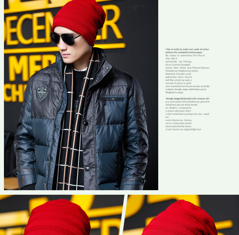 Mütze Herren Herbst und Winter Neue Fleece Outdoor Strickmütze Winter Wollmütze Herrenmütze_voghion.com