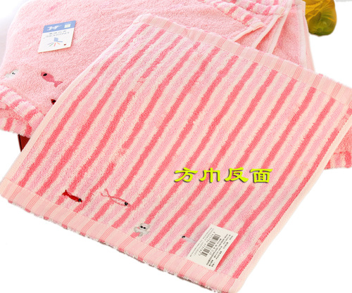 Gold number pure cotton square towel with small floral cartoon pattern soft absorbent small towel baby saliva towel