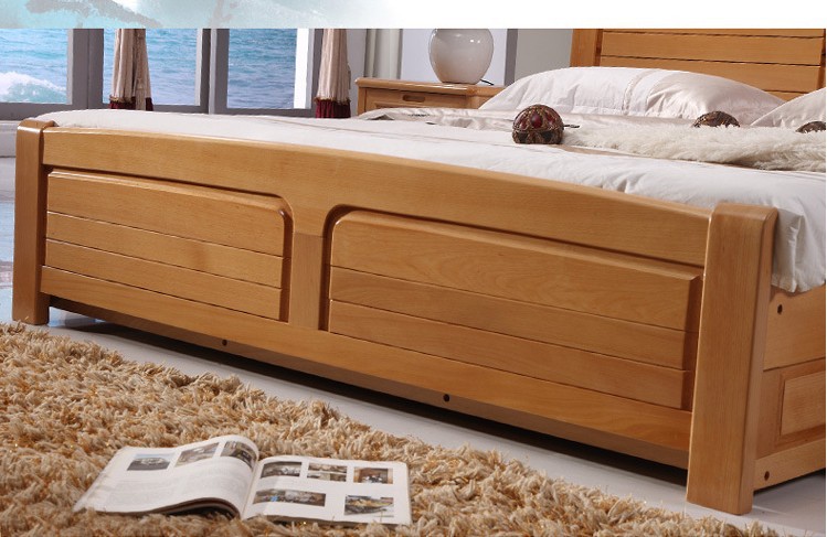 低价促销实木床双人床进口榉木坚韧耐用品质保证1.5米/1.8米