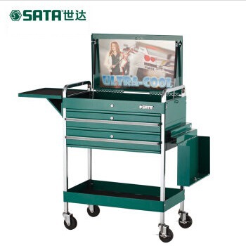 世达工具SATA超炫双抽屉工具车 多功能维修手推移动零件车95118