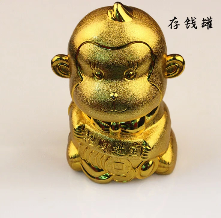 2016 год обезьяны копилка Jinbao золотая обезьяна копилка Two Yuan Department Store Wholesale