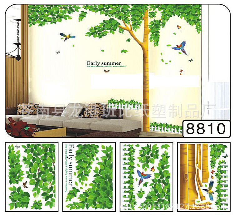 Three dimensional transparent stickers on wall
