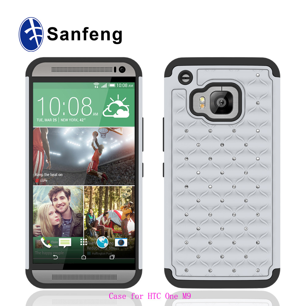 手机保护套-免费包邮 htc m10防摔不掉钻满天星