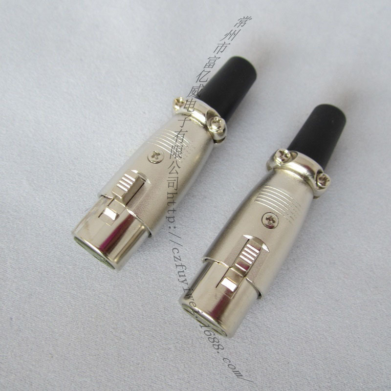 日式XLR 麦克风卡侬头母头 XLR卡农头 XLR卡龙头