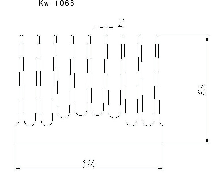 宽度114mm,厚度84mm  郑州电子散热器 铝型材 铝板冲压