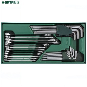 现货SATA世达工具托组套-30件两用扳手及内六角扳手 09906
