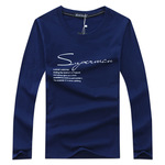 简男2016秋季新款男装字母SP男式长袖T恤大码男士印花t恤打底衫