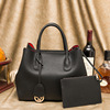 Platinum leather shoulder bag, capacious one-shoulder bag, genuine leather, cowhide, wholesale